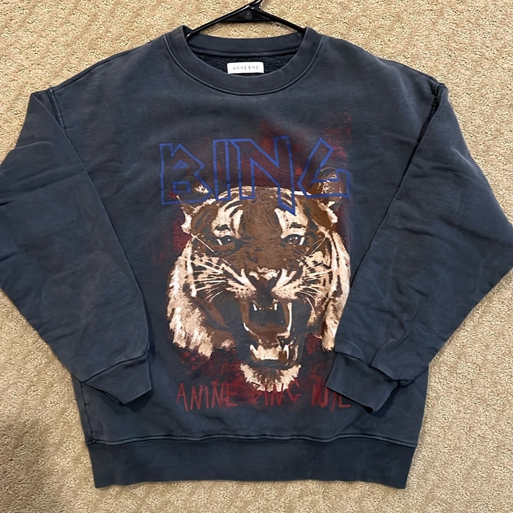 Anine bing black tiger sweatshirt